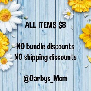 ALL ITEMS ARE JUST $8